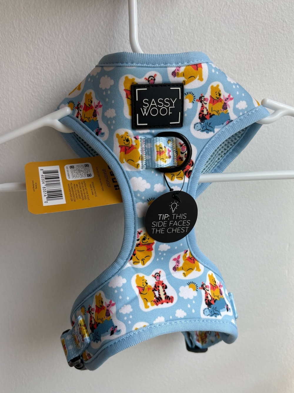 Sassy Woof X Disney Winnie the Pooh Adjustable Dog Harness Blue Small